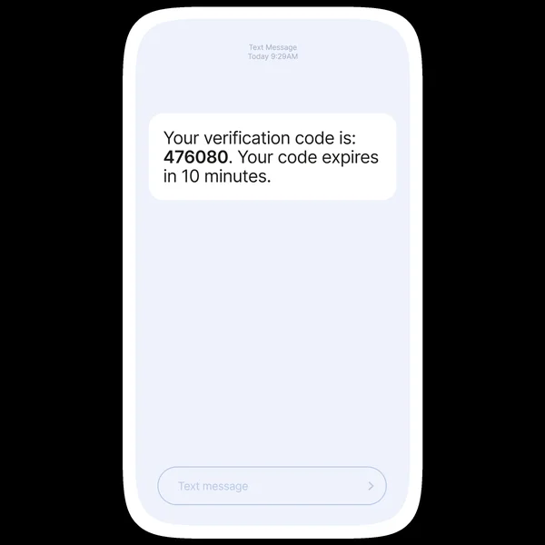 SMS OTP Verification Screen on Jiliasia