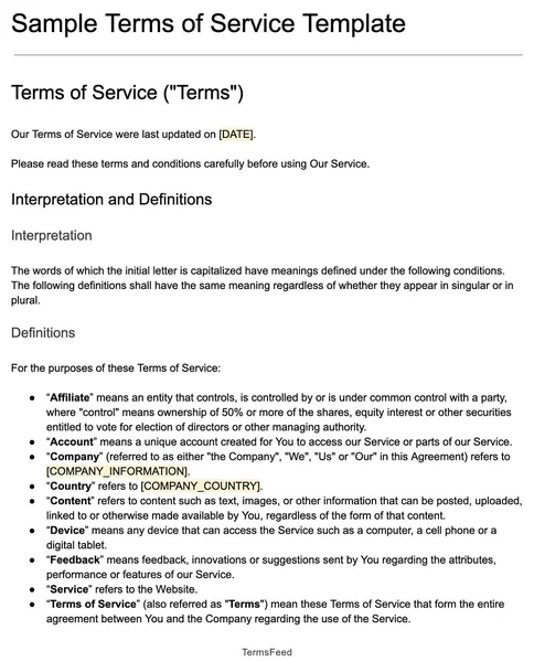 Terms of Service Agreement on Jiliasia